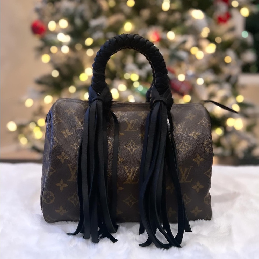 Louis Vuitton speedy 25 fringed and braided
